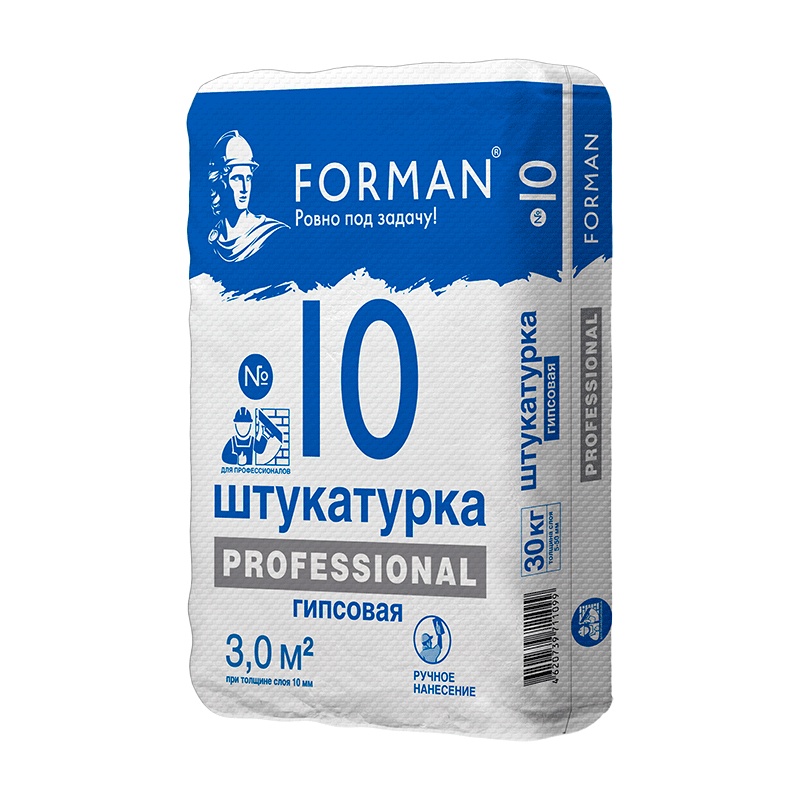 Штукатурка гипсовая Forman 10 ручного нанесения 5-30 мм, 30 кг