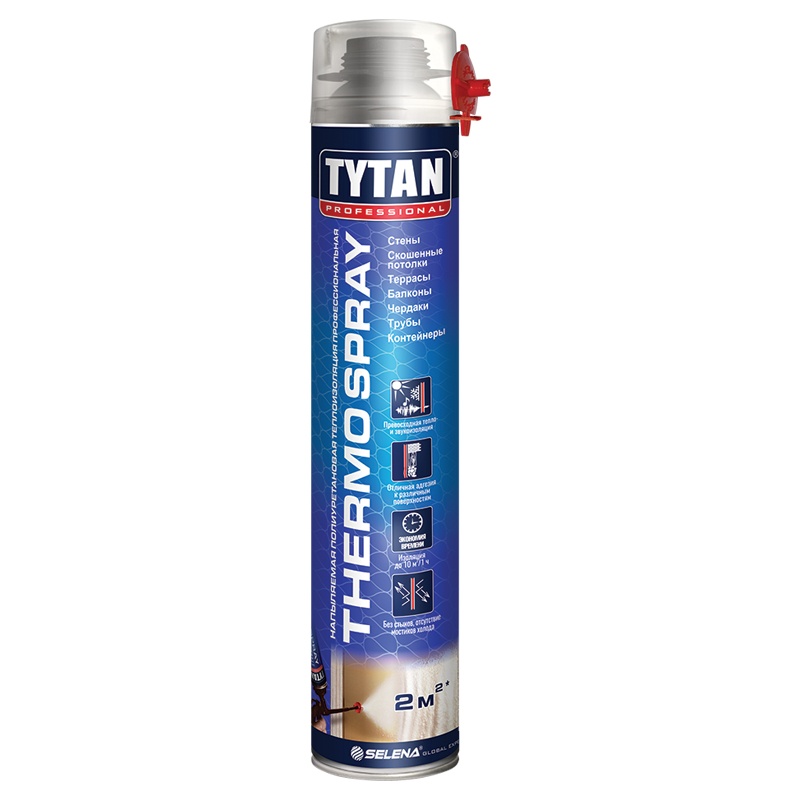 Теплоизоляция напыляемая полиуретан. Tytan Thermospray проф. (870 мл)